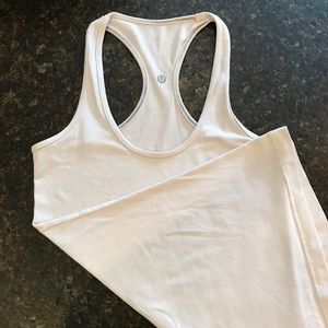 White lululemon racerback tank